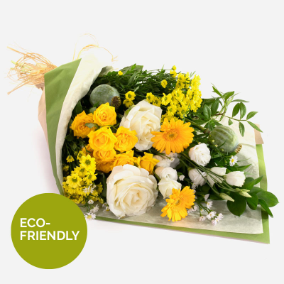 Lemon & Lime - A beautiful collection of flowers simply wrapped and ready to arrange.