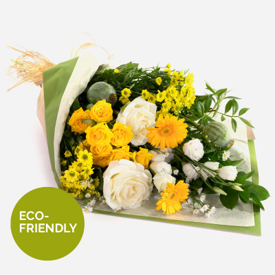 Lemon & Lime - A beautiful collection of flowers simply wrapped and ready to arrange.